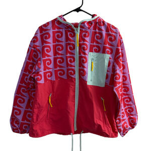 Rhode Abby Windbreaker Jacket Womens Small Cherry Purple Full Zip Outdoor Hooded